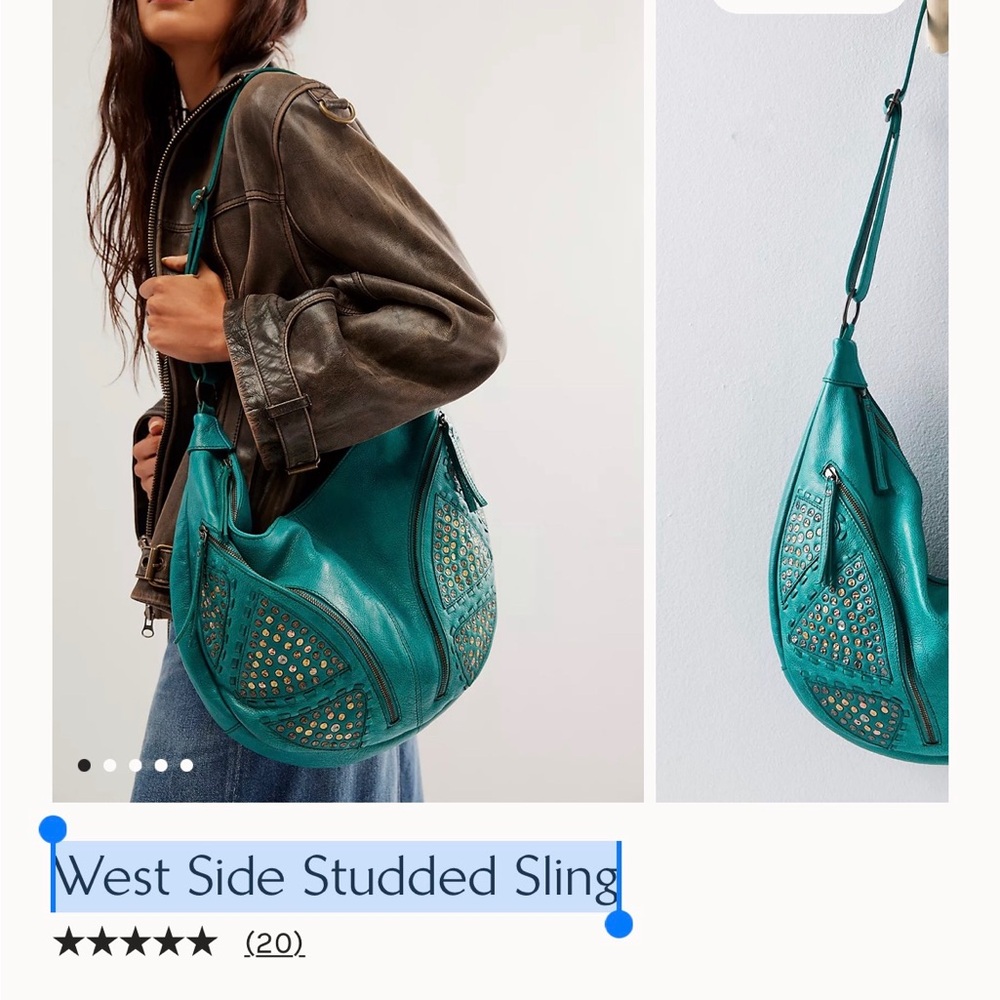 Studded Sling in Teal